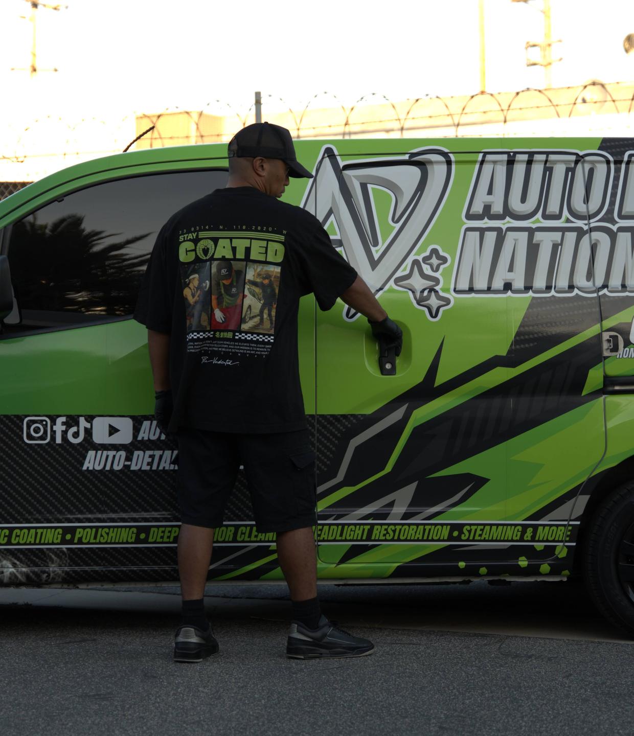 Andrew Ernacio at the Auto Detail Nation mobile detailing van