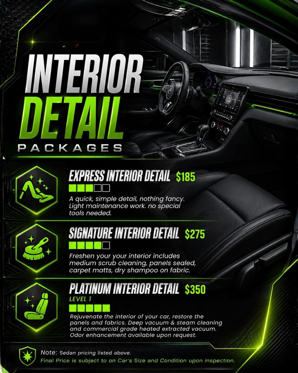 Interior detail packages